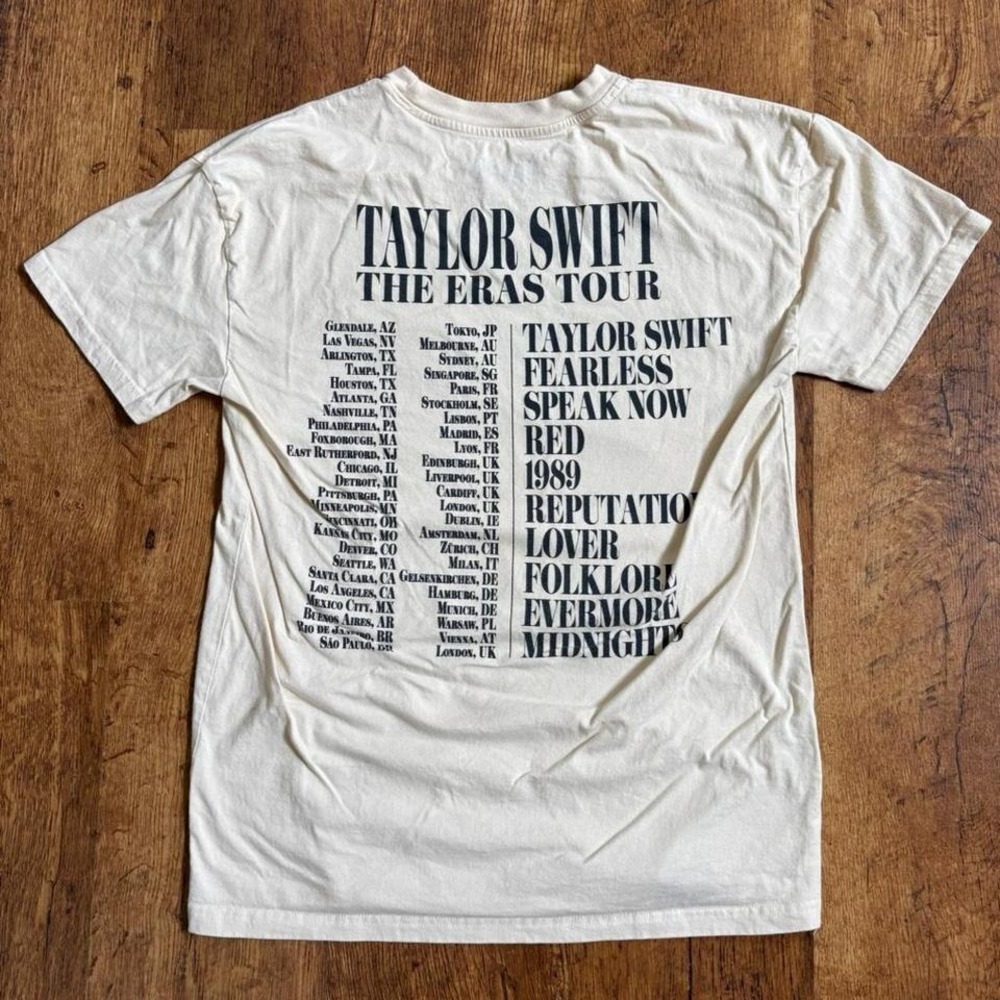 Swifties! Cream Taylor Swift The Eras Tour shirt. item 385 - Picture 3 of 5